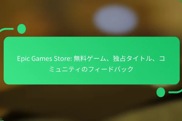 Epic Games Store: 無料ゲーム、独占タイトル、コミュニティのフィードバック